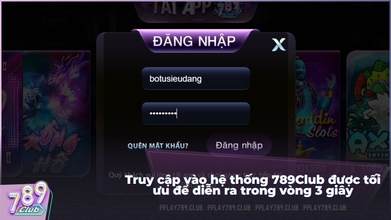 Quy trình truy cập vào hệ thống 789Club được tối ưu hóa để chỉ diễn ra trong vòng 3 giây