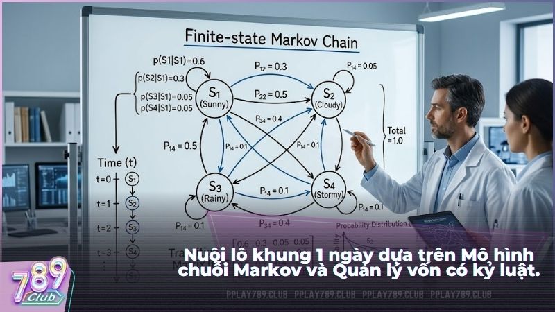 "Chiến thuật giao dịch trong ngày" (Day Trading) dựa trên Mô hình chuỗi Markov và Quản lý vốn có kỷ luật.