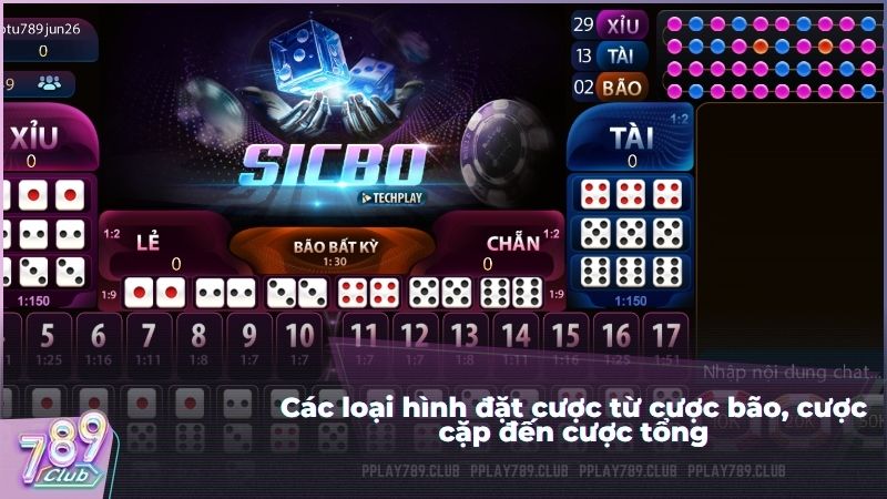 Cung cấp rất nhiều lựa chọn đặt cược khác nhau ngoài dải cược Tài hoặc Xỉu thông thường